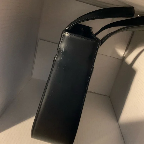 Authentic Vintage Burberry Black Leather Tote Bag – Nova Check Trim & Lining - Picture 6 of 11